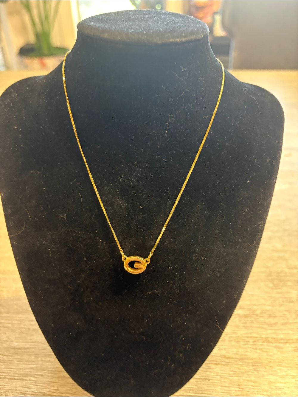 Givenchy Gold-Tone Signature 'G' Pendant Necklace